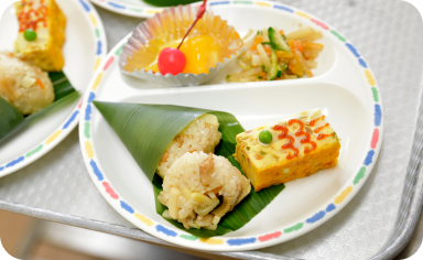 お子さまの視覚に訴えた盛り付け